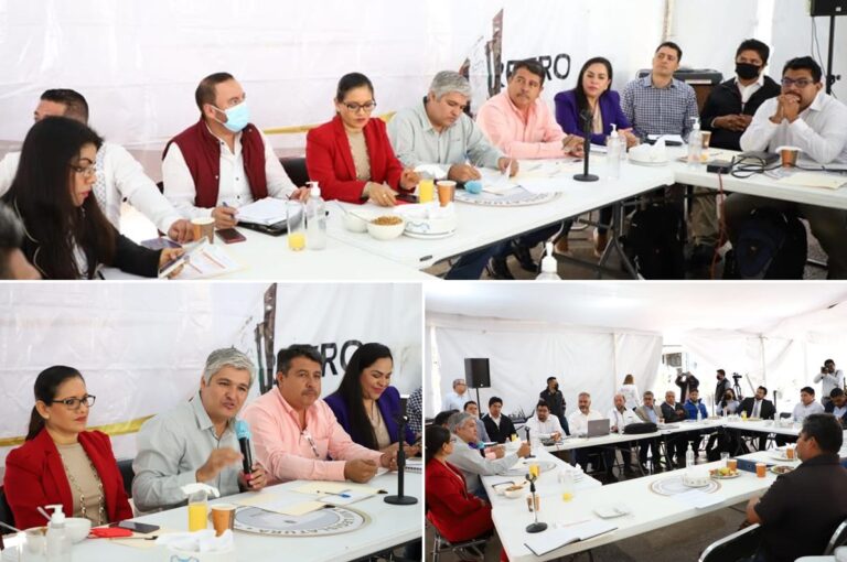 autoridades del Gobierno del Estado, del municipio de Teloloapan, comunitarias y directivos de la Mina Capela (Grupo Peñoles)